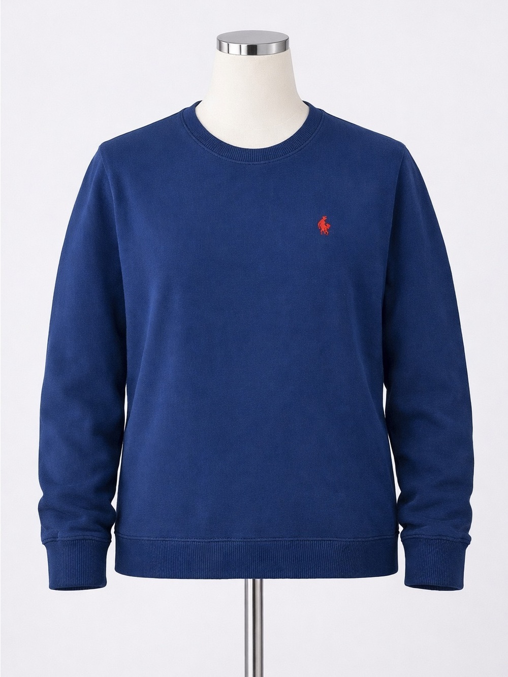 U.S. Polo Assn Mens XL Navy Crewneck Sweatshirt Red Pony Logo Cotton Pullover